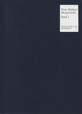  Neue Berliner Monatsschrift für Philosophie, Geschichte, Literatur und Kunst. Band 1 | Buch |  Sack Fachmedien