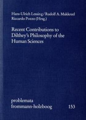 Holzboog |  Recent Contributions to Dilthey's Philosophy of the Human Sc | Buch |  Sack Fachmedien