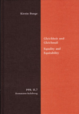 Bunge / Duve / Fidora |  Gleichheit und Gleichmaß. Equality and Equitability | eBook | Sack Fachmedien