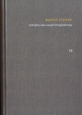 Steiner / Clement | Rudolf Steiner: Schriften. Kritische Ausgabe / Band 13: Schriften über soziale Dreigliederung | Buch | 978-3-7728-5113-1 | sack.de