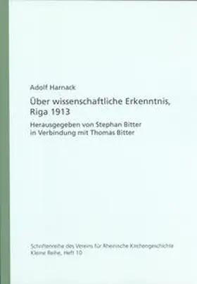 Harnack |  Über wissenschaftliche Erkenntnis, Riga 1913 | Buch |  Sack Fachmedien