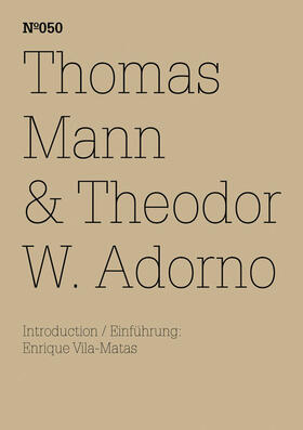 Mann / Adorno |  Thomas Mann & Theodor W. Adorno | Buch |  Sack Fachmedien