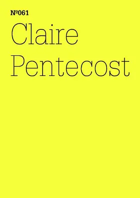 Pentecost |  Claire Pentecost | eBook | Sack Fachmedien