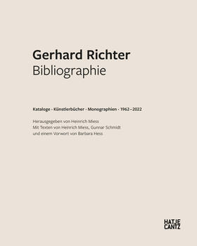 Miess / Elger / Schmidt |  Gerhard Richter. Bibliographie | Buch |  Sack Fachmedien