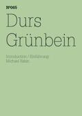Grünbein |  Durs Grünbein | eBook | Sack Fachmedien