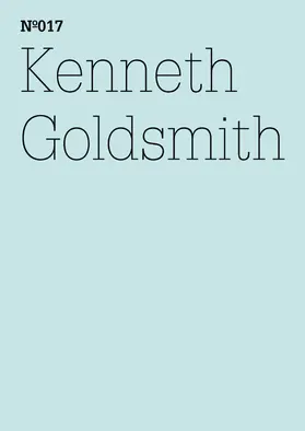 Goldsmith |  Kenneth Goldsmith | eBook | Sack Fachmedien