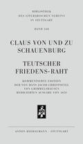 von und zu Schauenburg / Breuer / Heßelmann |  Teutscher Friedens-Raht | Buch |  Sack Fachmedien