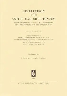  Reallexikon für Antike und Christentum | Buch |  Sack Fachmedien