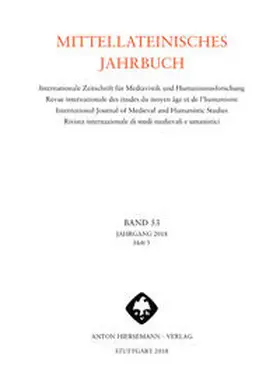  Mittellateinisches Jahrbuch. Internationale Zeitschrift für Mediävistik und Humanismusforschung | Buch |  Sack Fachmedien