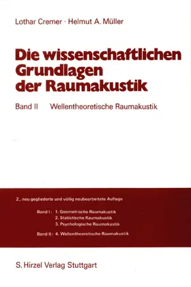 Cremer / Müller |  Die wissenschaftlichen Grundlagen der Raumakustik Band II | Buch |  Sack Fachmedien