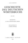 Kirkness |  Geschichte des Deutschen Wörterbuchs 1838-1863 | Buch |  Sack Fachmedien