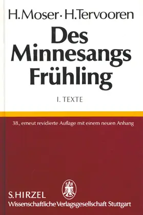  Des Minnesangs FrühlingBand I: Texte | Buch |  Sack Fachmedien