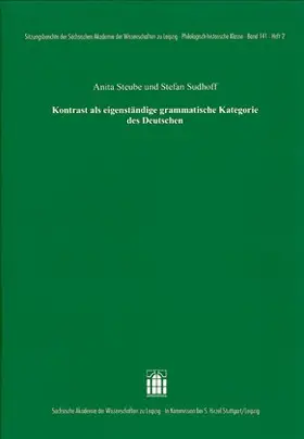 Steube / Sudhoff |  Kontrast als eigenständige grammatische Kategorie des Deutschen | Buch |  Sack Fachmedien