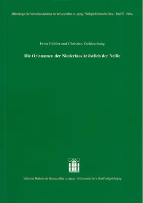 Eichler / Zschieschang |  Die Ortsnamen der Niederlausitz östlich der Neiße | Buch |  Sack Fachmedien