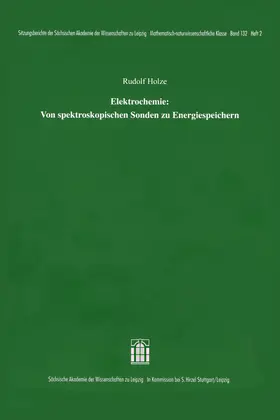 Holze |  Elektrochemie: Von spektroskopischen Sonden zu Energiespeichern | Buch |  Sack Fachmedien
