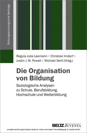 Leemann / Imdorf / Powell | Die Organisation von Bildung | E-Book | sack.de