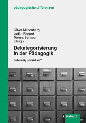 Musenberg / Riegert / Sansour |  Dekategorisierung in der Pädagogik | eBook | Sack Fachmedien