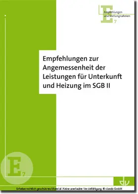 Deutscher Verein für offentliche und private Fürsorge e.V. / Lambertus-Verlag |  Empfehlungen zur Angemessenheit von Leistungen für Unterkunft und Heizung im SGB II | eBook | Sack Fachmedien