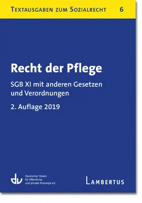 Deutscher Verein für öffentliche und private Fürsorge e.V. / Lambertus-Verlag |  Recht der Pflege | Buch |  Sack Fachmedien
