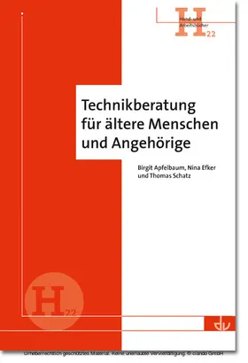 Apfelbaum / Efker / Schatz |  Technikberatung für ältere Menschen und Angehörige | eBook | Sack Fachmedien