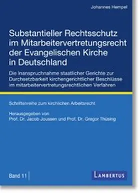 Hempel / Joussen / Gregor |  Substantieller Rechtsschutz im Mitarbeitervertretungsrecht der Evangelischen Kirche in Deutschland | eBook | Sack Fachmedien