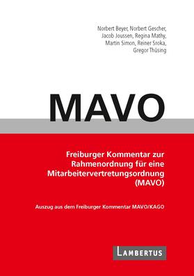 Beyer / Gescher / Joussen |  Handbuch MAVO-Kommentar | Buch |  Sack Fachmedien