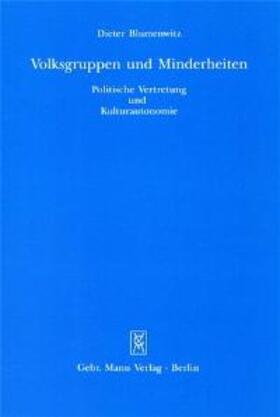 Blumenwitz | Volksgruppen und Minderheiten | Buch | 978-3-7861-1861-9 | sack.de