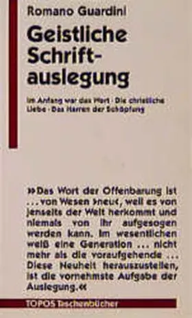 Guardini |  Geistliche Schriftauslegung | Buch |  Sack Fachmedien