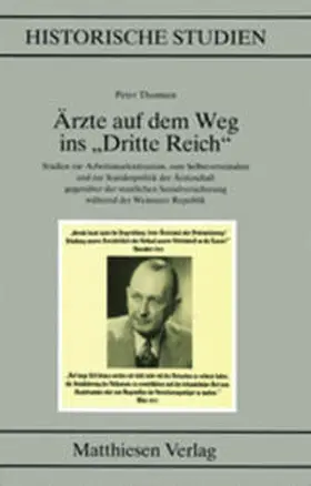 Thomsen |  Ärzte auf dem Weg ins "Dritte Reich" | Buch |  Sack Fachmedien