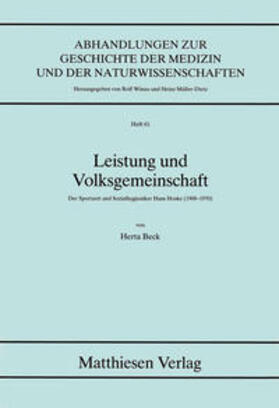 Beck | Leistung und Volksgemeinschaft | Buch | 978-3-7868-4061-9 | sack.de