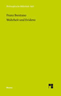Brentano / Kraus |  Wahrheit und Evidenz | Buch |  Sack Fachmedien