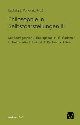 Pongratz | Philosophie in Selbstdarstellungen | Buch | 978-3-7873-0397-7 | sack.de