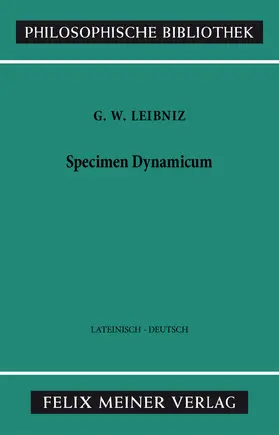 Leibniz / Dosch / Most |  Specimen Dynamicum | Buch |  Sack Fachmedien