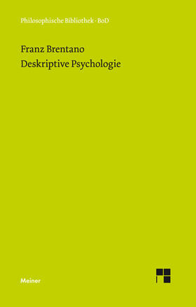 Brentano / Baumgartner / Chisholm | Deskriptive Psychologie | Buch | sack.de