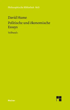 Hume / Bermbach |  Politische und ökonomische Essays / Politische und ökonomische Essays | Buch |  Sack Fachmedien