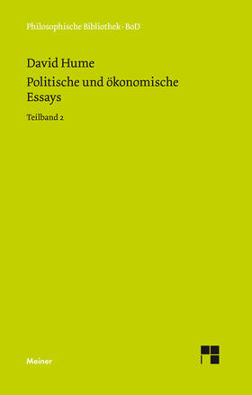 Hume / Bermbach | Politische und ökonomische Essays / Politische und ökonomische Essays | Buch | 978-3-7873-0773-9 | sack.de
