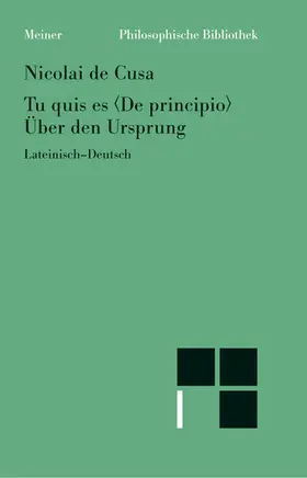 Bormann / Hoffmann / Wilpert | Tu quis es (De principio). Über den Ursprung | Buch | 978-3-7873-1271-9 | sack.de