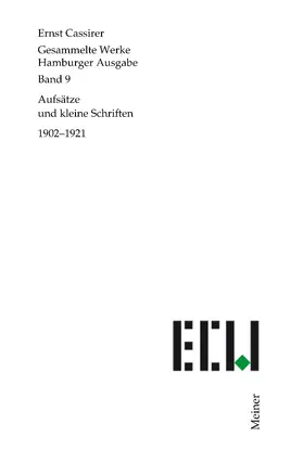 Cassirer / Recki |  Aufsätze und Kleine Schriften 1902–1921 | Buch |  Sack Fachmedien