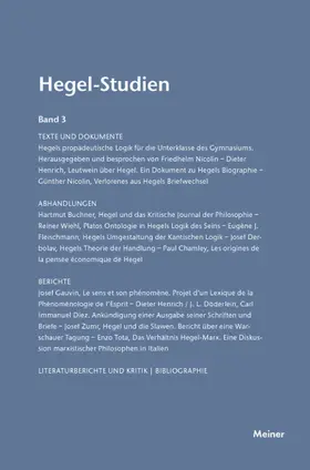 Pöggeler / Nicolin |  Hegel-Studien / Hegel-Studien | Buch |  Sack Fachmedien