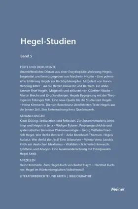 Pöggeler / Nicolin |  Hegel-Studien / Hegel-Studien Band 5 (1969) | Buch |  Sack Fachmedien