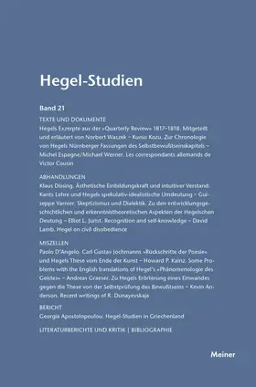 Pöggeler / Nicolin | Hegel-Studien / Hegel-Studien Band 21 (1986) | Buch | 978-3-7873-1485-0 | www.sack.de