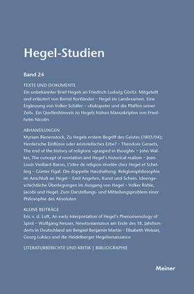 Nicolin / Pöggeler | Hegel-Studien / Hegel-Studien | Buch | 978-3-7873-1488-1 | sack.de