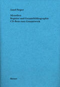 Pieper / Wald |  Miszellen. Register und Gesamtbibliographie. CD-ROM zum Gesamtwerk | Buch |  Sack Fachmedien