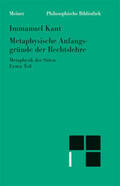Kant / Ludwig |  Metaphysische Anfangsgründe der Rechtslehre | Buch |  Sack Fachmedien
