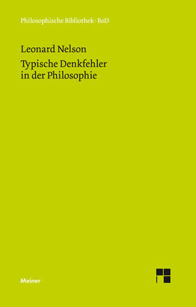 Nelson / Brandt / Schroth |  Typische Denkfehler in der Philosophie | Buch |  Sack Fachmedien