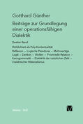 Günther |  Beiträge zur Grundlegung einer operationsfähigen Dialektik II | eBook | Sack Fachmedien