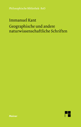 Kant / Zehbe |  Geographische und andere naturwissenschaftliche Schriften | eBook | Sack Fachmedien