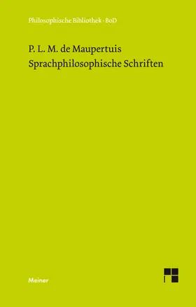 Maupertuis / Franzen | Sprachphilosophische Schriften | E-Book | www.sack.de