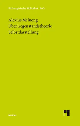 Meinong / Werle |  Über Gegenstandstheorie. Selbstdarstellung | eBook | Sack Fachmedien