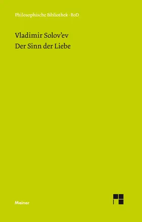Solov’ev |  Der Sinn der Liebe | eBook | Sack Fachmedien